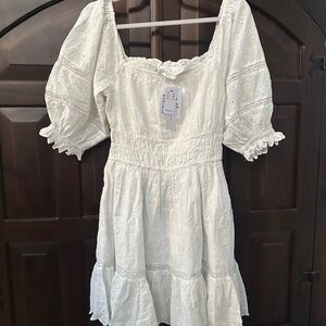 Cotton eyelet dress